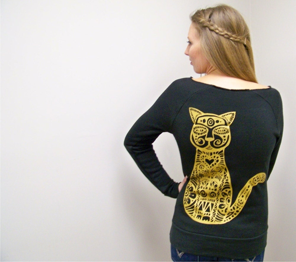 Cat sweatshirt Womens sweatshirt cat sweaters womens Etsy
