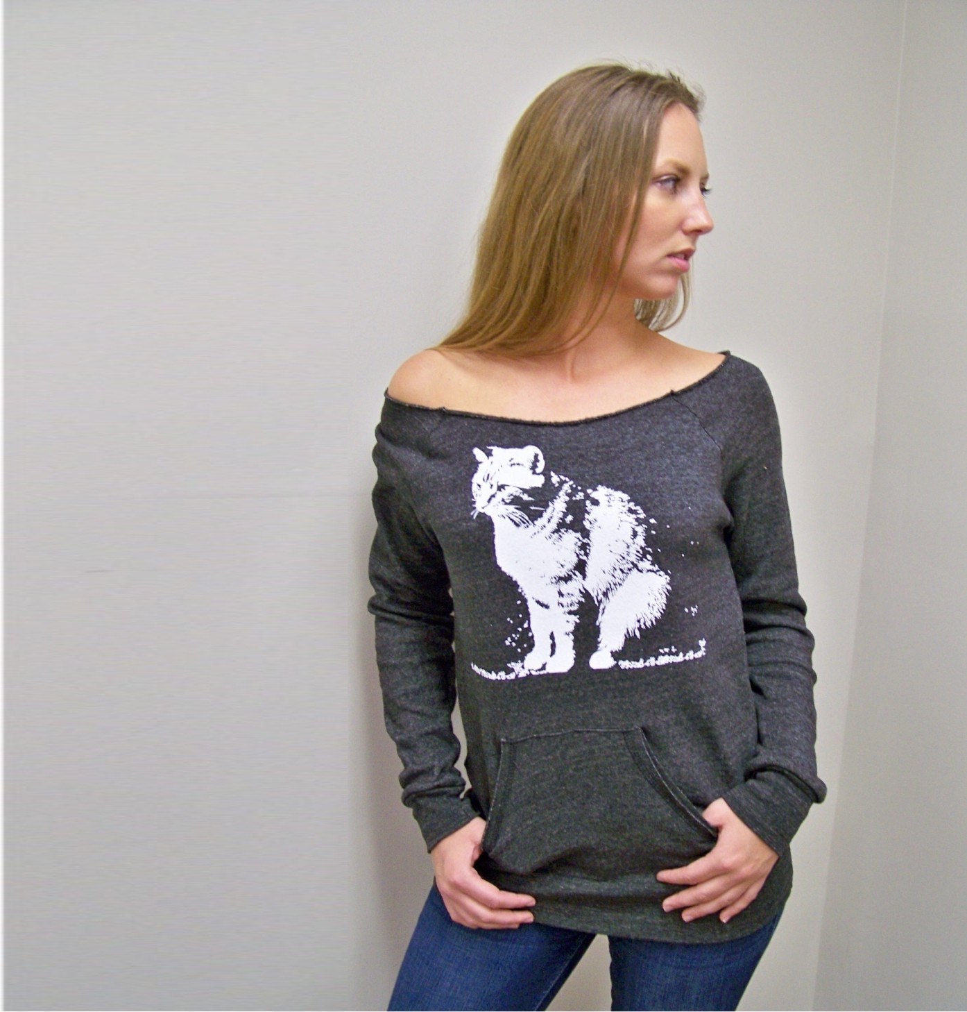 Womens sweatshirt crazy cat lady Abby cat shirt off the Etsy