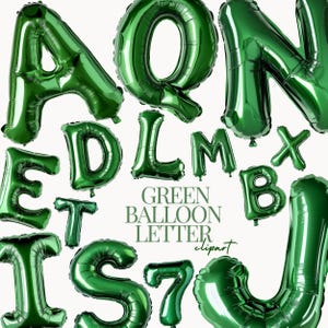 Clip Art alphabet ballon vert aluminium, graphiques de l&#39;alphabet vert au format PNG pour, conceptions de fête, ballon aluminium aluminium, ballon vert, lettre verte png thumbnail