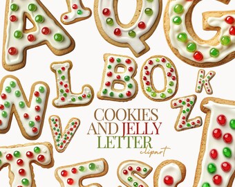 Aquarell Lebkuchen Cookie Alphabet Cliparts, Cookie Alphabet, Weihnachtsgrafiken, Cookie Buchstaben Cliparts, Buchstaben Clip Art, Cookie Buchstaben