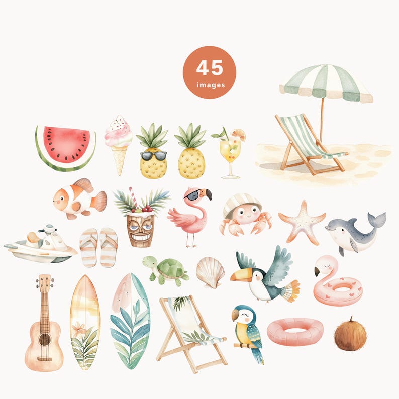 Clipart hawaïen mignon, clipart mignon hawaïen danse Hula, clipart Luau, Clipart Tropical, clipart été, clipart hawaïen mignon image 3