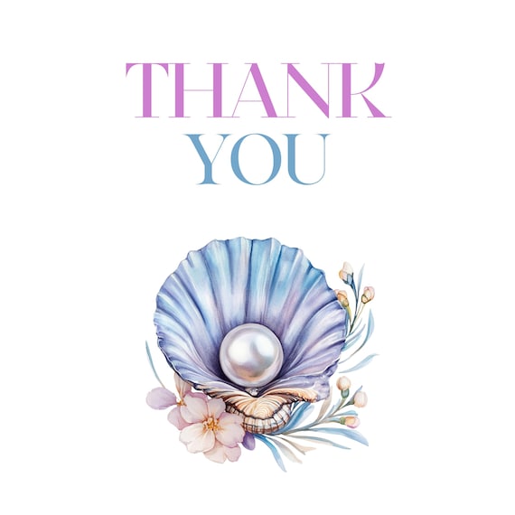 貝殻のクリップアート、花柄の貝殻真珠のクリップアート、貝殻の水彩画