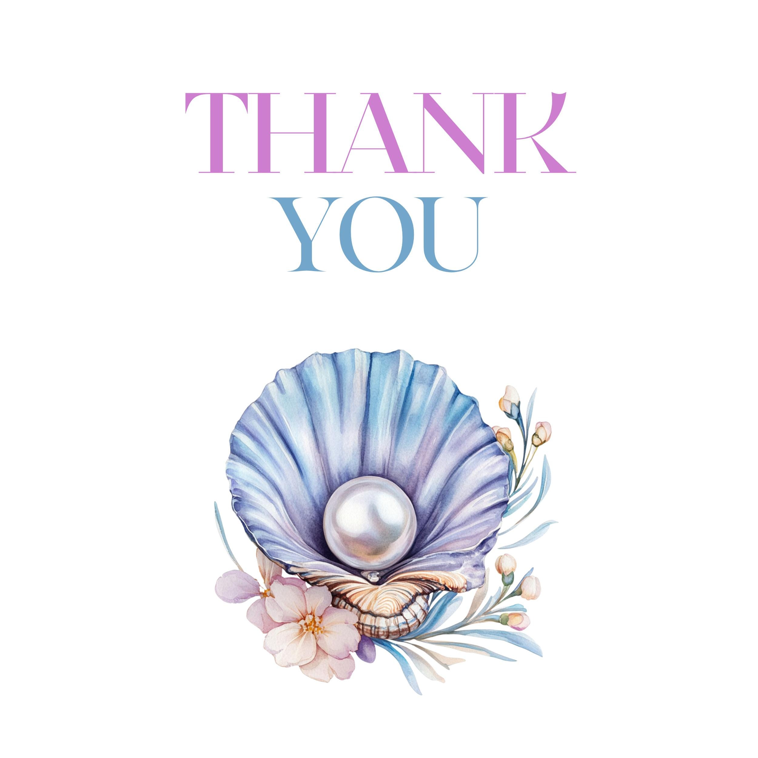 貝殻のクリップアート、花柄の貝殻真珠のクリップアート、貝殻の水彩画