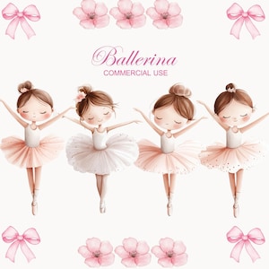 Zwaan en ballerina aquarel clipart-pastelroze-ballerina clipart-ballet aquarel clipart| Decoratie kinderkamer, afdrukbare kunst