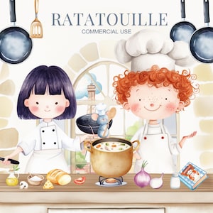 Ratatouille Cliparts, Ratatouille PNG, Ratatouille Party, Ratatouille Geburtstag, Remy PNG, Linguini, Colette Tatou, Auguste Gusteau, Koch PNG