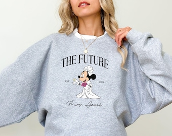Custom Disney Future Mrs Sweatshirts, Minnie Bride Sweatshirt, Disney Fiancee Sweatshirt, Engagement Gifts For Her, Just Engaged Gifts