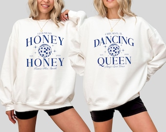 Custom Disco Bachelorette Sweatshirts, Dancing Queen Bride Sweatshirts, Last Disco Bachelorette, Bride To Be Sweatshirt, Mamma Mia Hoodies