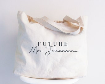 Sac fourre-tout Future Mrs : cadeau nuptiale personnalisé