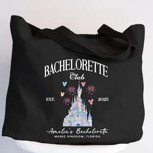Custom Disney Bachelorette Tote Bag, Magic Kingdom Bridal Gift image 6