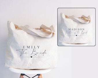 Personalized Wedding Tote Bag, Bridal Party Gift