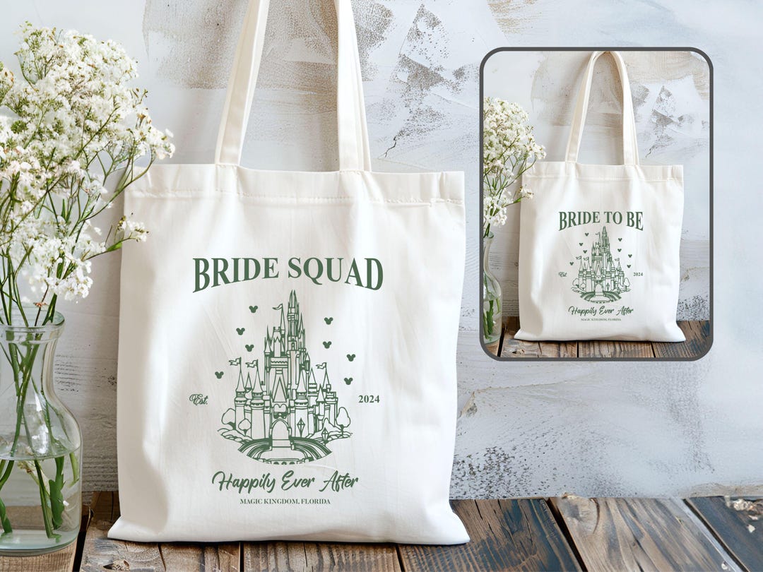 Custom Disney Bachelorette Tote Bag, Bride Squad Gift - Etsy