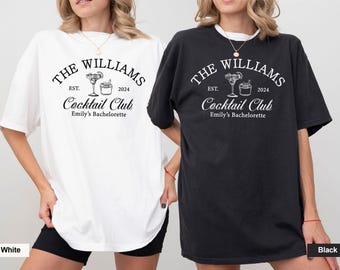 Cocktail Club Bachelorette Shirt: Comfort Colors Pre-Wedding Party Tee