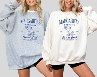 Margaritas & Matrimony Bachelorette Sweatshirt: Tequila Bride Hoodie