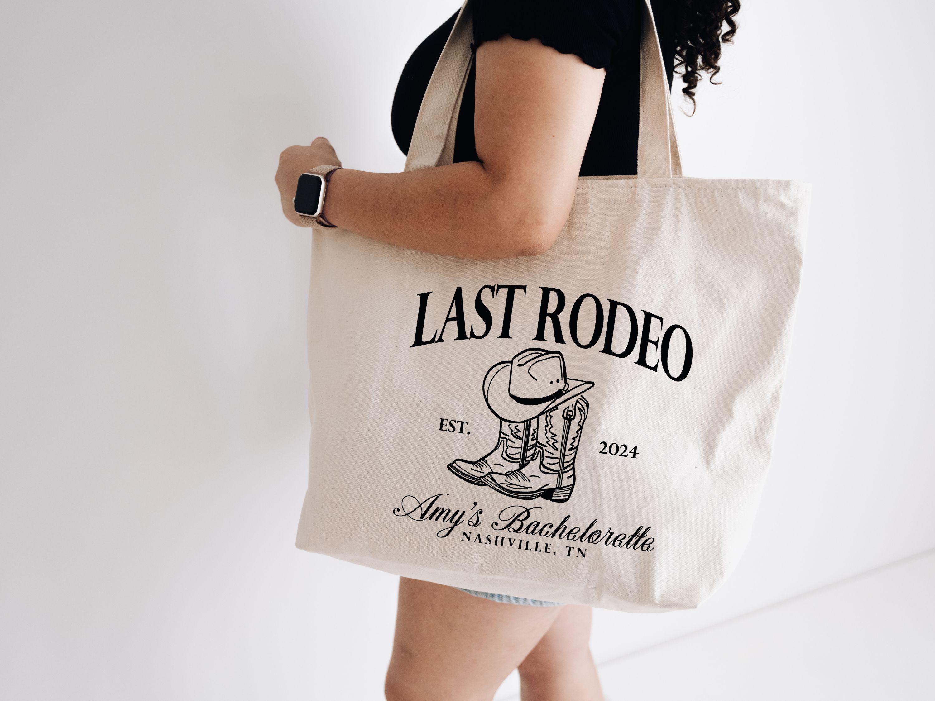 Last Rodeo Bachelorette Tote Bag, Custom Cowgirl Party Favor - Etsy
