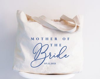 Mother Of Bride Canvas Tote Bag, Wedding Keepsake Gift
