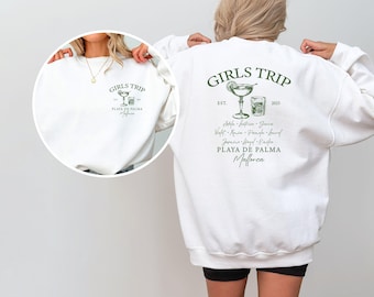 Custom Girls Trip Sweatshirt: Bachelorette Party Travel Hoodie