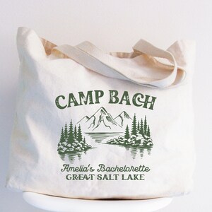 Bolsa de lona personalizada para despedida de soltera: regalo para despedida de soltera en la montaña