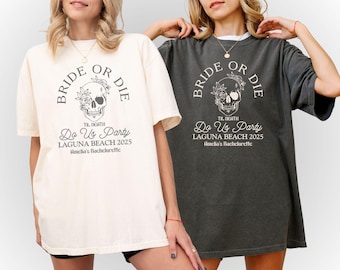 Bride Or Die Halloween Bachelorette Shirt: Gothic Bridal Party, Comfort Colors