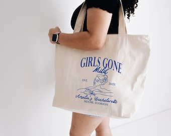 Girls Gone Mild Bachelorette Spa Day Canvas Tote Bag