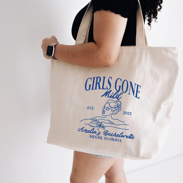 Girls Gone Mild Bachelorette Spa Day Canvas Tote Bag