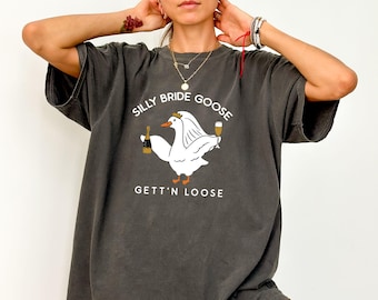 Silly Bride Goose Comfort Colors Shirt: Funny Bridal Tee