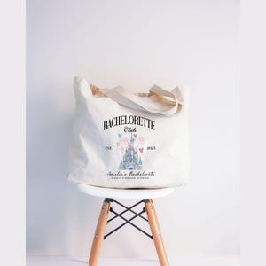 Custom Disney Bachelorette Tote Bag, Magic Kingdom Bridal Gift image 5