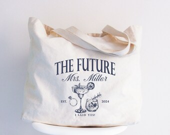 Future Mrs. Canvas Tote Bag: Bridal Shower Gift