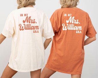 Personalized Mrs. Era Comfort Colors Shirt, Bride To Be Gift