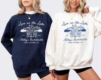 Sudadera personalizada para despedida de soltera en el lago, suéter para despedida de soltera en campamento, regalo de fin de semana de campamento para niñas