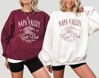Custom Napa Valley Bachelorette Sweatshirt: Wine Club Bridal Party Hoodie