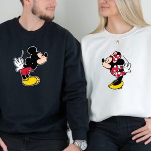 Mickey Minnie Couple Matching Sweatshirts, Disney Couple Crewneck, Valentines Day Gift, Disney Honeymooners Sweatshirts, Disney Couple Gifts