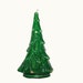 Reserve for Dona M Vintage Candle Very Large Gurley a Green Christmas tree with silver glitter all around - tree stands 8 1/2 inches tall