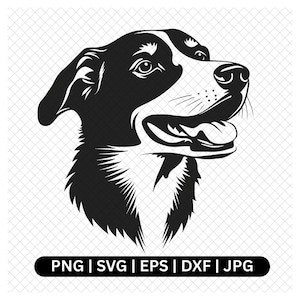 Border Collie svg, Border Collie Clipart, Dog svg, Dog Clipart, Digital Download, Cricut, Silhouette, Vector, png, jpeg, eps, dxf