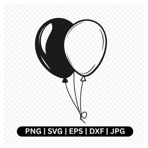 Balloons Clipart, svg png eps dxf jpg, Balloons Vector Cut File, Balloons Silhouette, Party Balloons, Birthday Balloons Digital Download
