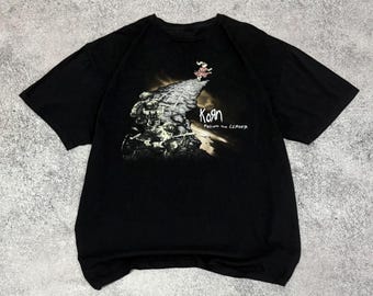 Vtg 1998 Korn Follow the Leader T-shirt Gray M 90s Nu Metal Hard