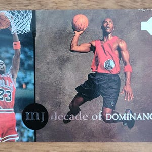 Tarjeta de coleccionista de baloncesto de Michael Jordan de cubierta superior
