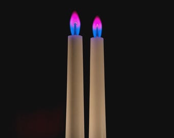 Velas cónicas Camellia (llama rosa) - Llama real