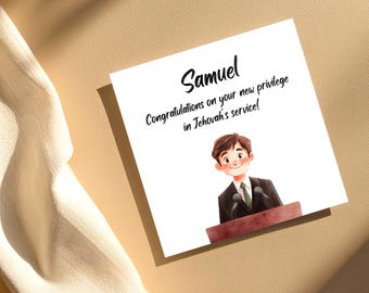 Personalised Magnet - New Assignment Gift for Elders, Ministerial Servants, and Pioneers - Jehovah's Witnesses, JW Gift