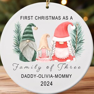 Family Christmas Ornament, Family Ornament, Personalized Baby First Christmas Ornament 2024, First Christmas Ornament