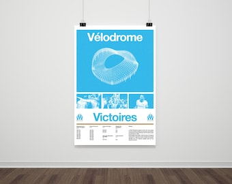 Marseille Olympic Poster - Orange Velodrome