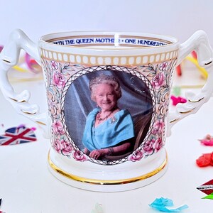 2000 Queen Mother loving cup by Aynsley to mark her 100th birthday, a royal souvenir