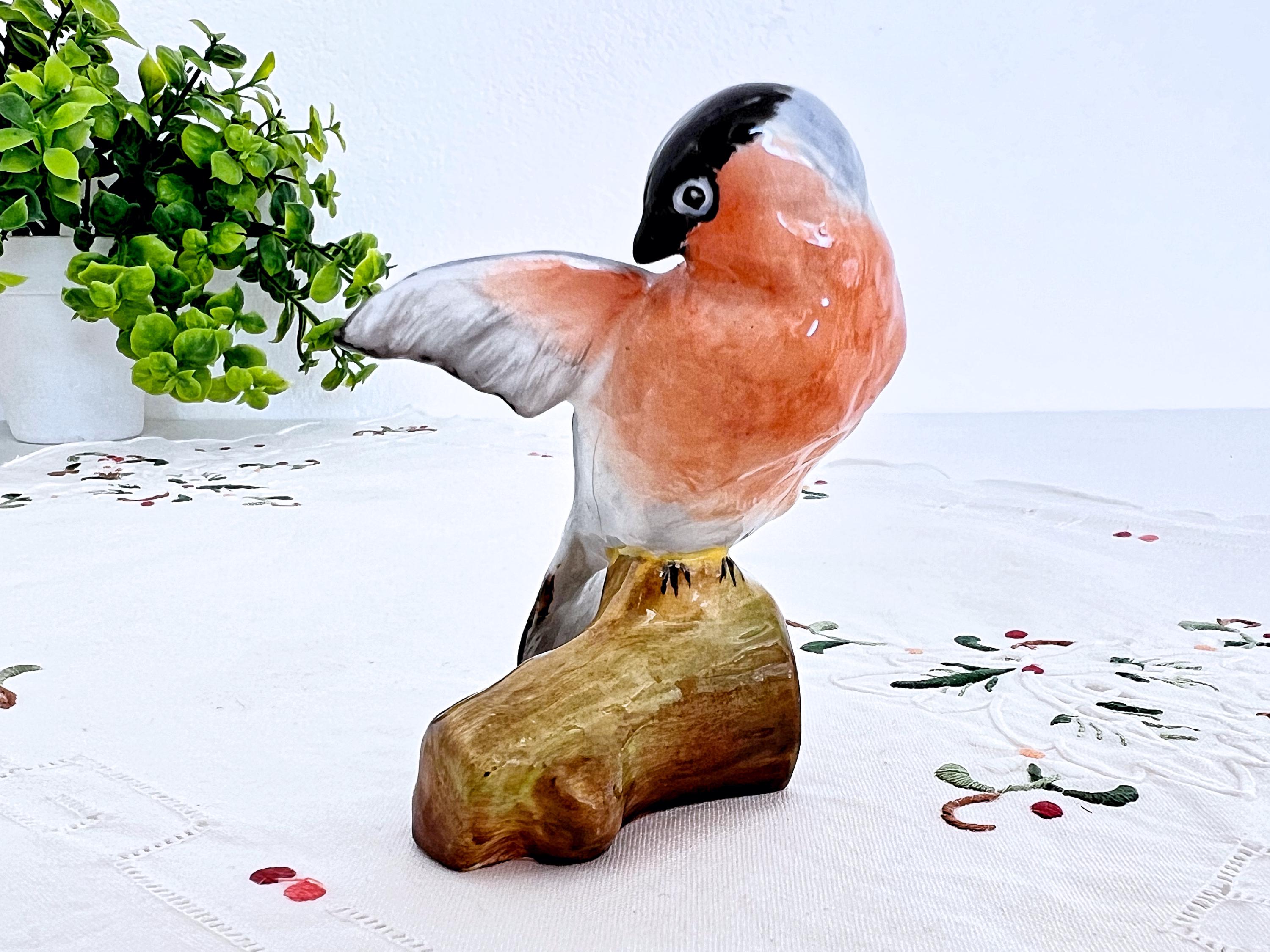 Vintage J.T. Jones Bullfinch Figurine for Crown Staffordshire in a