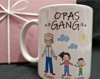Opas Omas Nonna Nonno Papas Mamas Onkels Tantes Gang Tasse personalisiert