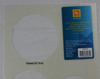 EZ Quilting Large Yo-yo Template Sheet