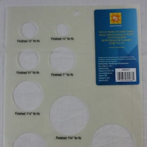 EZ Quilting Small Yo-yo Template Sheet