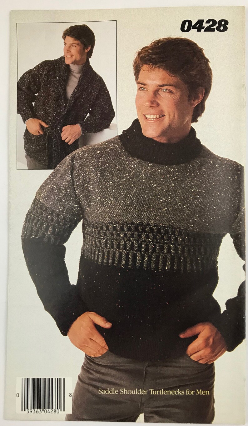 Vintage Knitting With Style From Simplicity Pattern Book #428-Turtlenecks and Cardigans to Knit
