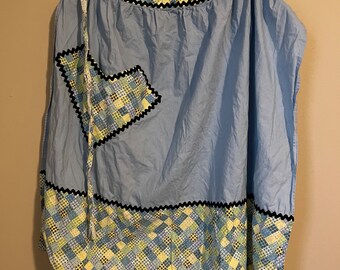 ヴィンテージ ブルー キッチン パッチワーク デザイン エプロン - Etsy