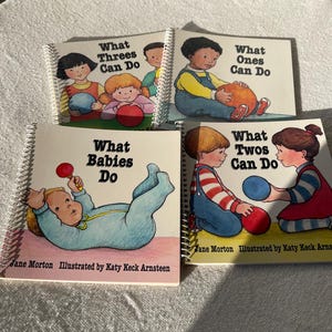 Vintage LOT of 4 Kids Books Baby Ones Twos Threes