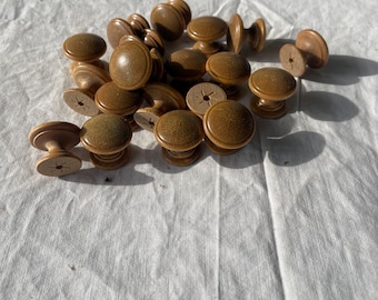 ヴィンテージクラフト木製 小さなノブ20個セット キャビネットノブ クラフトプロジェクト