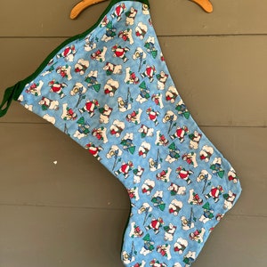 HUGE Vintage CHRISTMAS Stocking with POLAR Bears